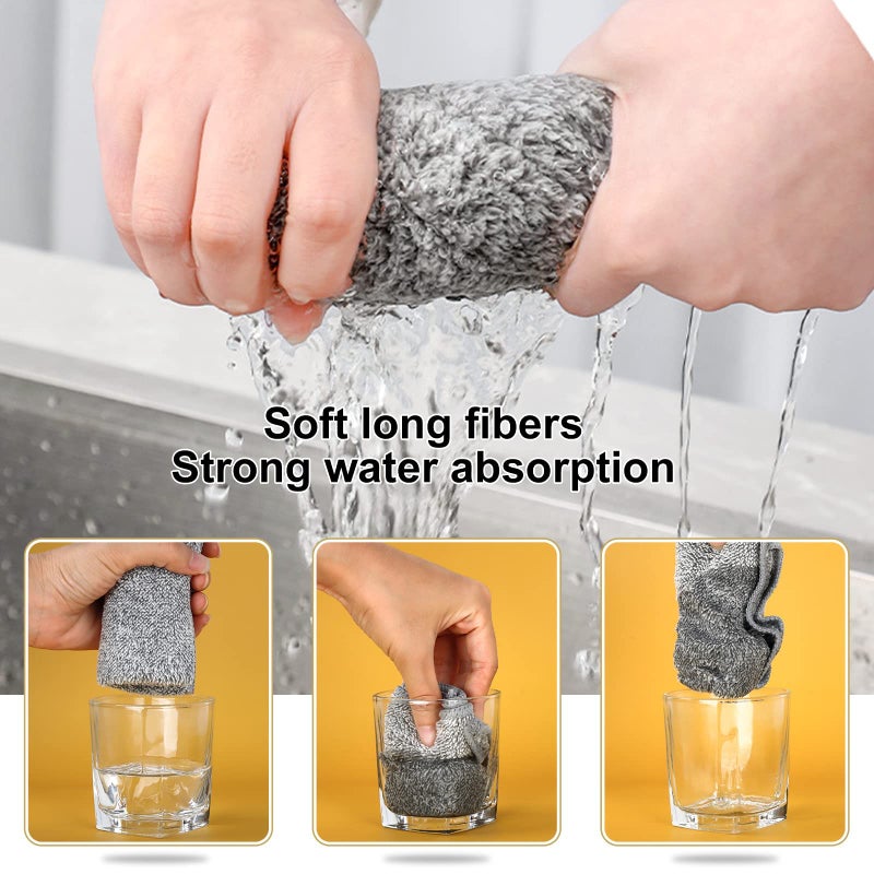 FGSAEOR Kitchen Dish Towels, Dish Cloths for Washing Dishes Dish Rags (12 Pack) - Image 4